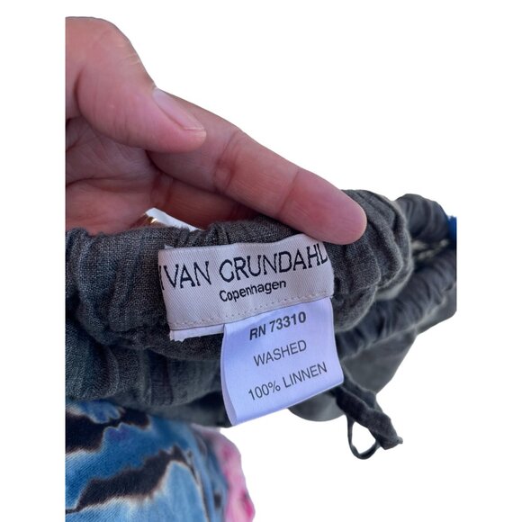 Ivan Grundahl Copenhagen Womens Waist 30 in Gray Linen Trouser Pants Size 42 - Picture 13 of 14